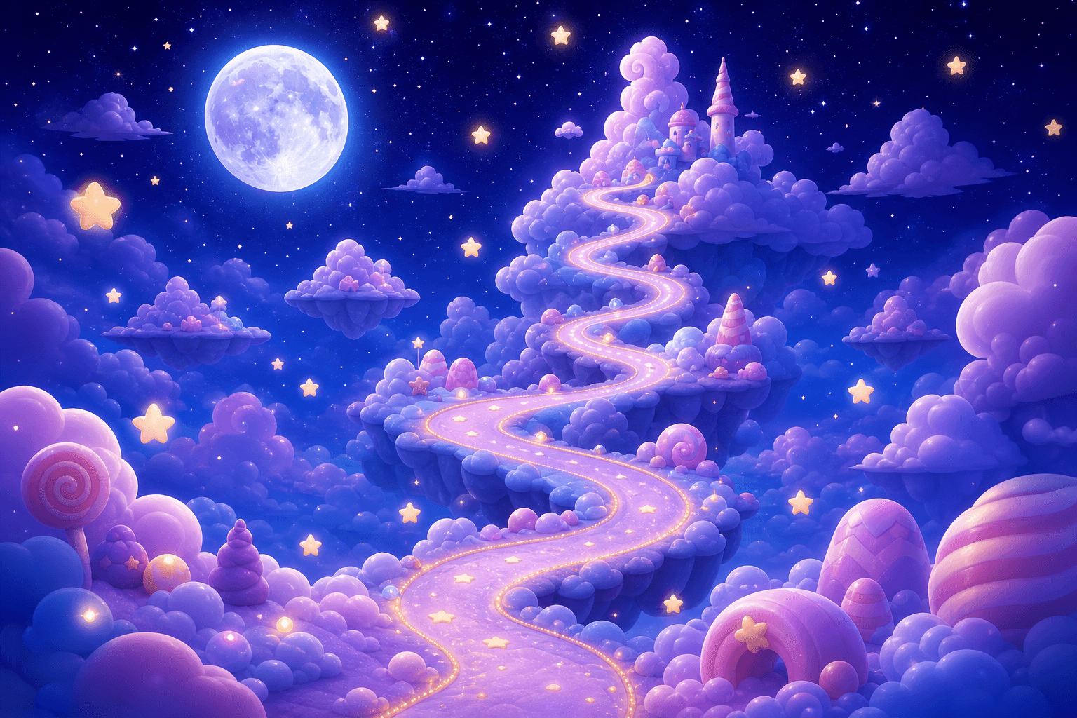 Moonlit Clouds world map